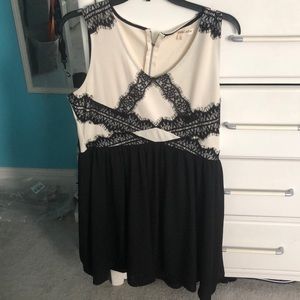 Black and cream dress